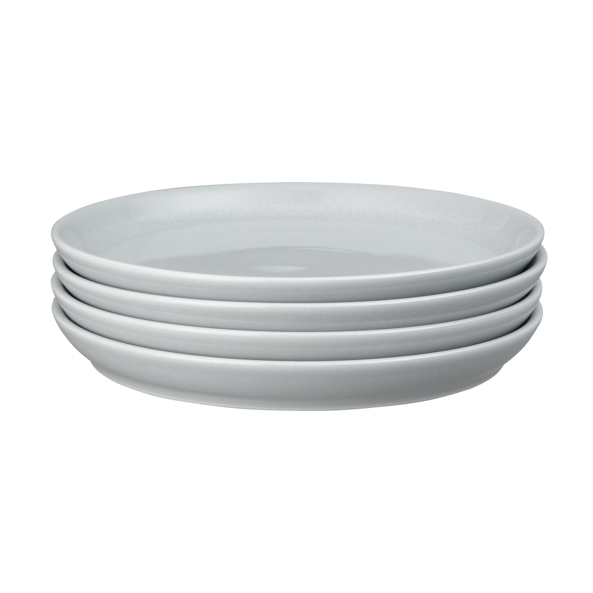 Intro Soft Grey Set Of 4 Coupe Dinner Plate